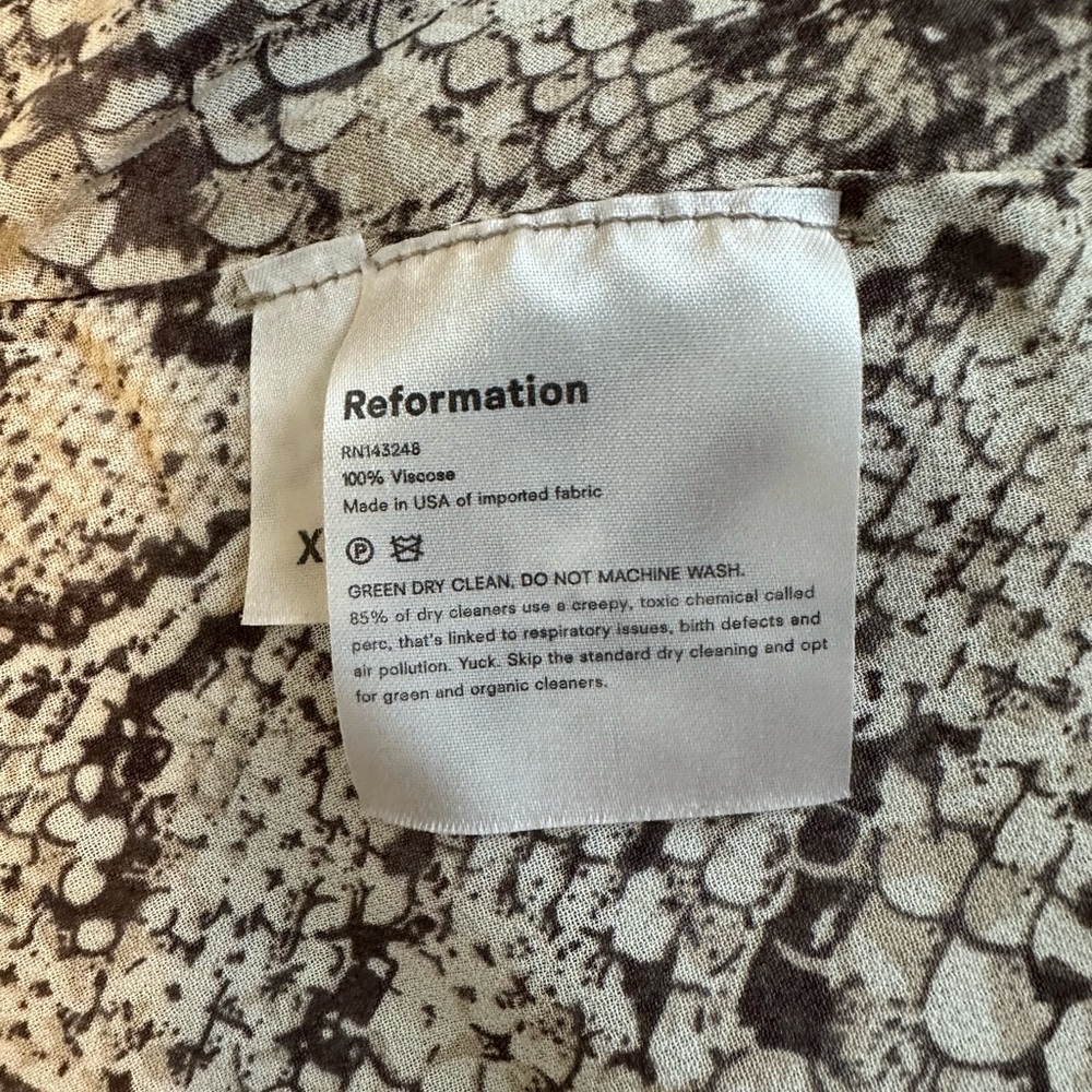 Reformation Jaz Python Snakeskin Wrap Flowy Dress… - image 6